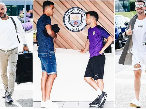 Pep hối hả, David Silva trình làng mái tóc mới trong ngày hội quân