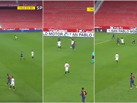 Đi bóng ảo diệu, sao Sevilla khiến hàng thủ Barcelona "nát vụn"