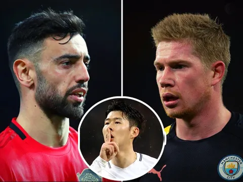 Pha solo 90m giúp Son Heung-min vượt mặt Bruno Fernandes, De Bruyne