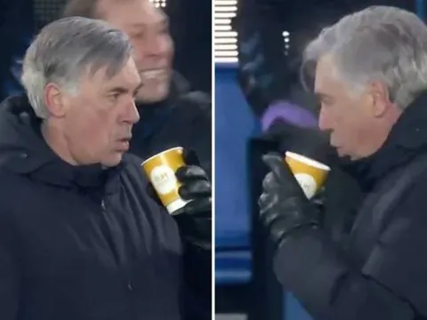 Phản ứng lạ của Ancelotti khi thắng Mourinho 5-4 vào phút 97