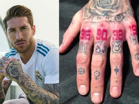 Bạn đã biết ý nghĩa những hình xăm trên ngón tay của Ramos?