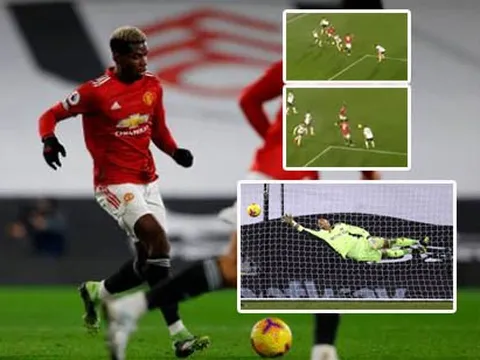 Pogba nhảy múa giữa 3 cầu thủ Fulham trước khi "bón hành" cho Areola