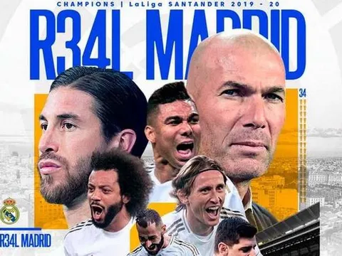 Real Madrid vô địch La Liga mùa giải 2019-20