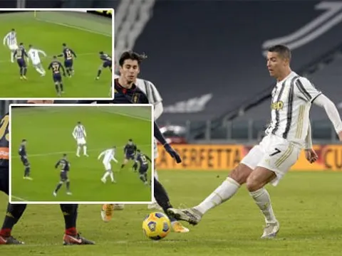 Ronaldo biến 4 cầu thủ Genoa thành gã hề, mở ra chiến thắng cho Juventus