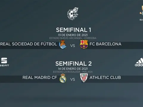 Barcelona và Real Madrid xác nhận thông tin về Bán kết Siêu cúp Tây Ban Nha