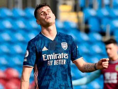 "Tội đồ" Xhaka khiến Arsenal mất điểm cay đắng trước Burnley