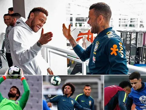 Tuyển Brazil được tiếp thêm "doping tinh thần" bởi vị khách đặc biệt
