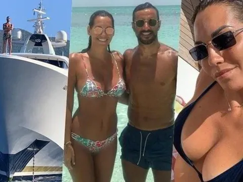 Vua phá lưới Serie A cùng bạn gái hoa hậu thư giãn trên du thuyền