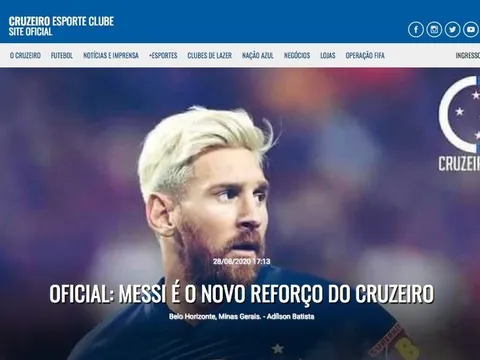 CLB Brazil gây bão khi "thông báo" chiêu mộ thành công Lionel Messi