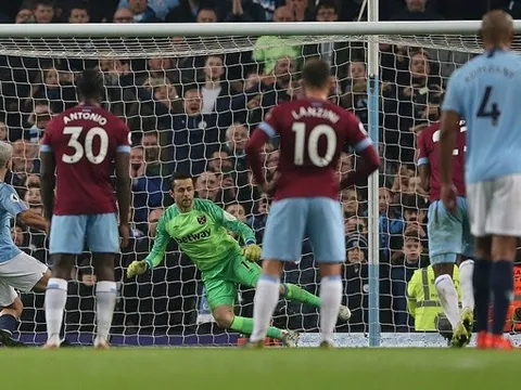 Man City ghi 1 bàn trước West Ham sau tổng cộng 20 cút sút