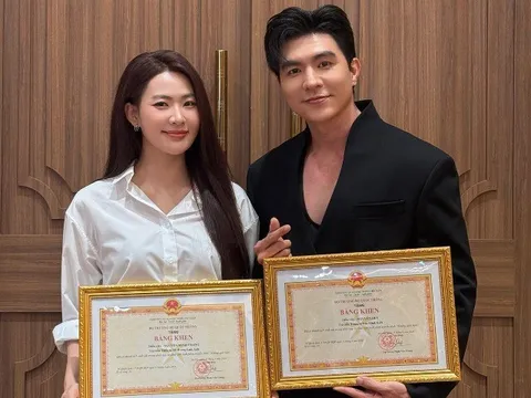 Cặp "Thiếu tá - Trung tá" trên VTV vừa nhận Bằng khen của Bộ trưởng Bộ Quốc phòng: Có tướng phu thê, khán giả "đẩy thuyền"