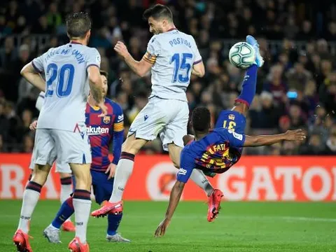 Thần đồng mở show diễn, Barcelona nhẹ nhàng vượt qua Levante