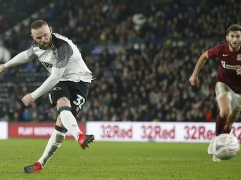 Rooney ghi bàn quyết định, đưa Derby gặp Man Utd ở vòng 5 FA Cup