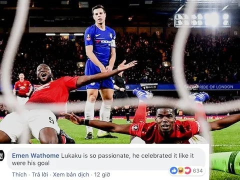 'Lukaku quá mãnh liệt, anh ta ăn mừng như thể ghi bàn vào lưới Chelsea vậy'