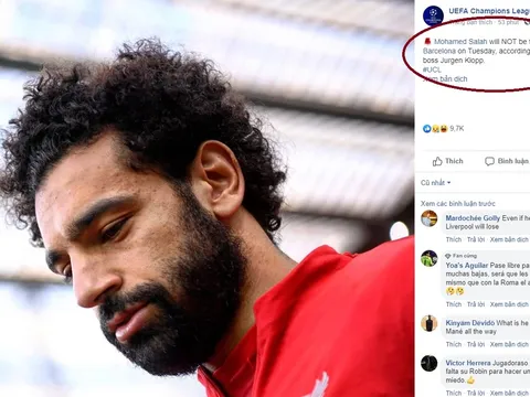 XONG! Đã rõ khả năng ra sân của Salah trận Barca