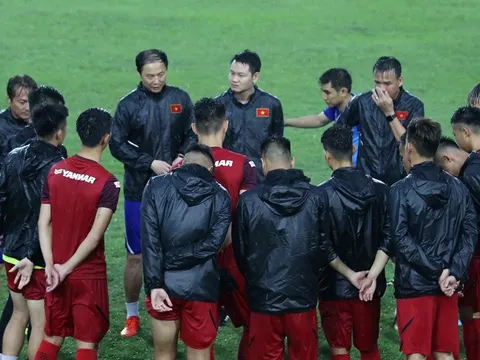 Rèn quân dưới mưa, U23 Việt Nam quyết tâm cho trận đấu với U23 Myanmar