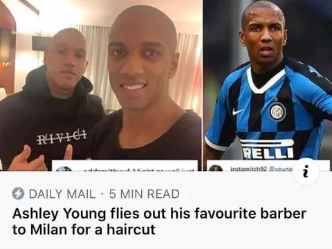 Cắt như không cắt, Ashley Young gây sốt với kiểu đầu "mới toanh"