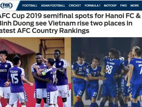 AFC "tặng quà" bóng đá Việt Nam sau khi Hà Nội, Bình Dương đi tiếp tại AFC Cup