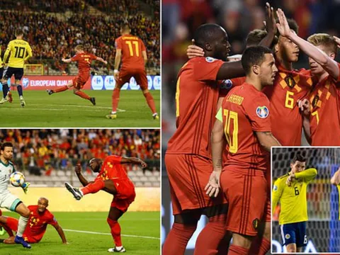 Lukaku bùng nổ,  Bỉ giành chiến thắng đậm trước Scotland