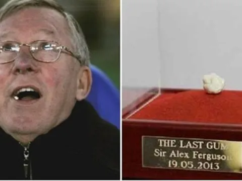 Bã kẹo cao su của Sir Alex Ferguson được bán với giá 517.000 USD