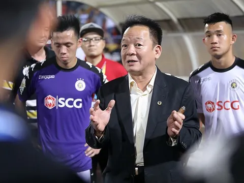 Bầu Hiển "kích hoạt" tâm lý chiến của Hà Nội FC trước trận gặp Shandong Luneng