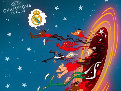 Biếm họa: M.U rơi vào hố đen; 'Cái búng tay' giúp Tottenham thoát hiểm