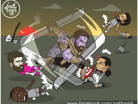 Biếm họa: Top 4 không chịu tiến; Messi bật chế độ 'Thanos đồ sát'