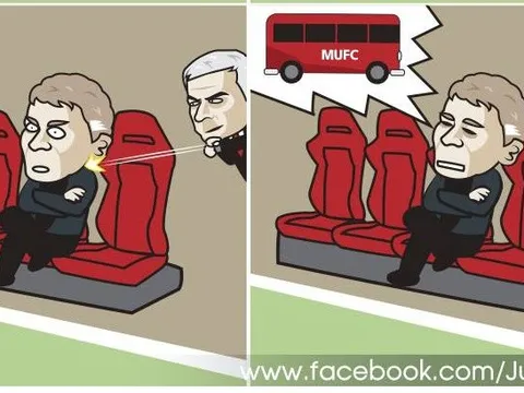 Biếm họa: 'Xe buýt Mourinho' ám ảnh Solskjaer; Việt Nam đấm người Thái 'bầm dập'