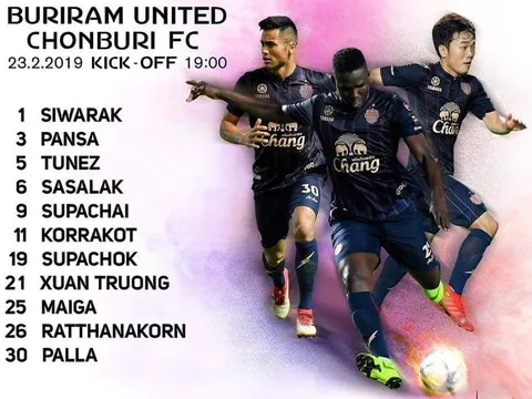 CHÍNH THỨC: Xuân Trường đá chính cho Buriram trong trận mở màn Thai-League