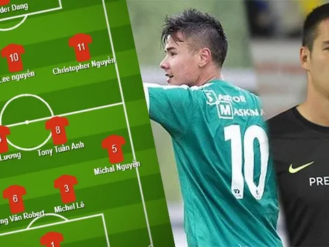 Choáng ngợp với đội hình "siêu khủng" với 11 cầu thủ Việt kiều