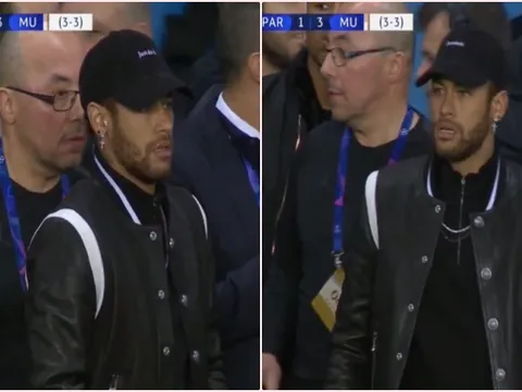 Neymar phản ứng không thể tin nổi khi Man Utd hạ sát PSG