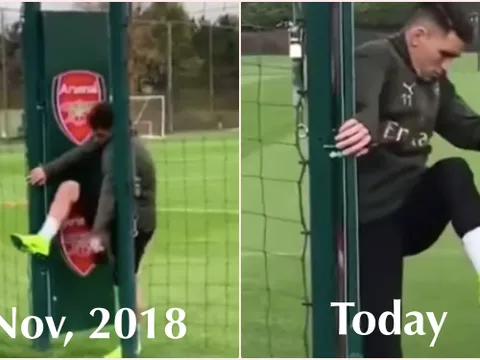 Lucas Torreira "gây mê" với hành động kỳ quặc trên sân tập Arsenal