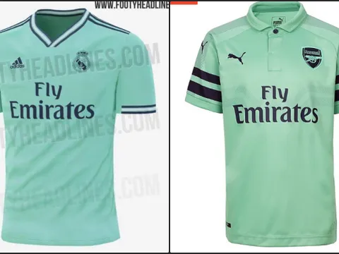 Rò rỉ mẫu áo đấu mới của Real Madrid, trông không khác gì... Arsenal