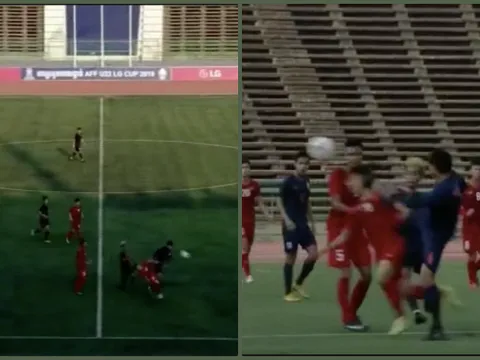 SỐC! Tung cước hạ gục Hữu Thắng, cầu thủ Thái Lan thoát thẻ đỏ khó tin