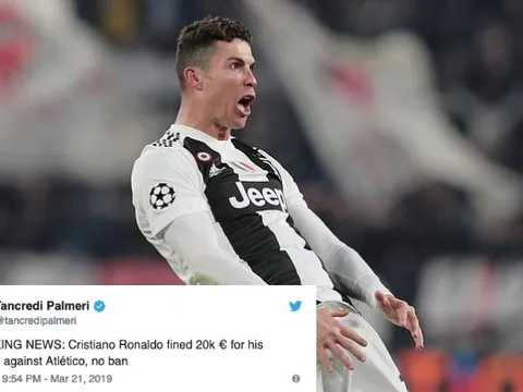 CHÍNH THỨC: UEFA đưa ra phán quyết về pha ăn mừng của Ronaldo