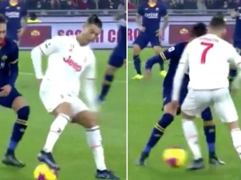 Xoay compa siêu đẳng, Ronaldo biến Smalling thành trò hề
