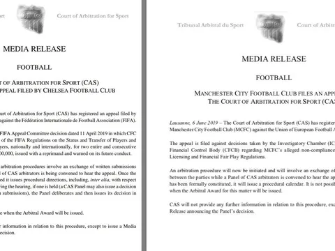 CHÍNH THỨC: Chelsea và Man City rủ nhau lôi FIFA và UEFA ra tòa
