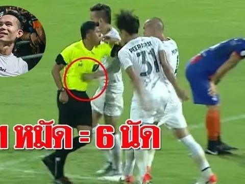 “Đánh lén” trọng tài bất thành, sao Thái Lan “tự xử” trước khi bị loại
