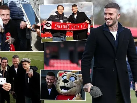 David Beckham ra dáng ông chủ Salford City