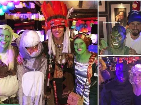 David Luiz "biến hóa" thành người Mỹ bản địa trong ngày sinh nhật