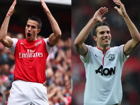Đây! Chiếc áo Man United-Arsenal 'độc nhất vô nhị' của Van Persie