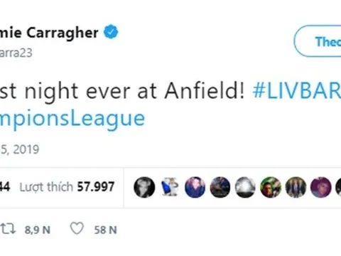 'Đây chính là đêm tuyệt vời nhất tại Anfield'