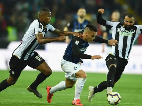 Gặp khó tại Friuli, Inter Milan run rẩy trong tốp 4