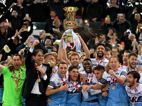 Ghi 2 bàn trong 8 phút, Lazio vô địch Coppa Italia