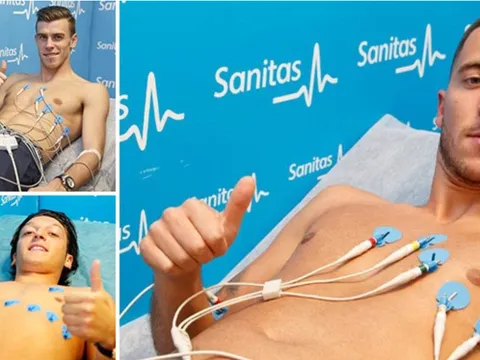 Hazard "nhái" phong cách hàng loạt sao Real Madrid ở buổi kiểm tra y tế