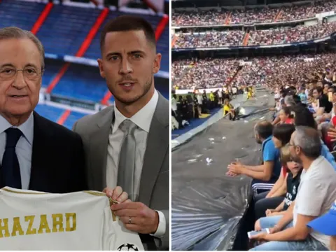 Hazard ra mắt, CĐV Real có hành động gây sốc