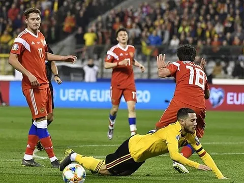 Hazard tỏa sáng, người Bỉ nhọc nhằn đánh bại "Gấu Nga"