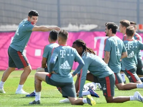 Hummels, James trở lại tập luyện, Bayern "mở cờ trong bụng"