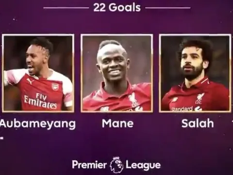 Hy hữu! Mane, Salah, Aubameyang cùng có 22 bàn, điều gì sẽ xảy ra?