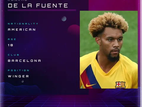 Konrad de la Fuente: "Báu vật" bóng đá Mỹ tại La Masia